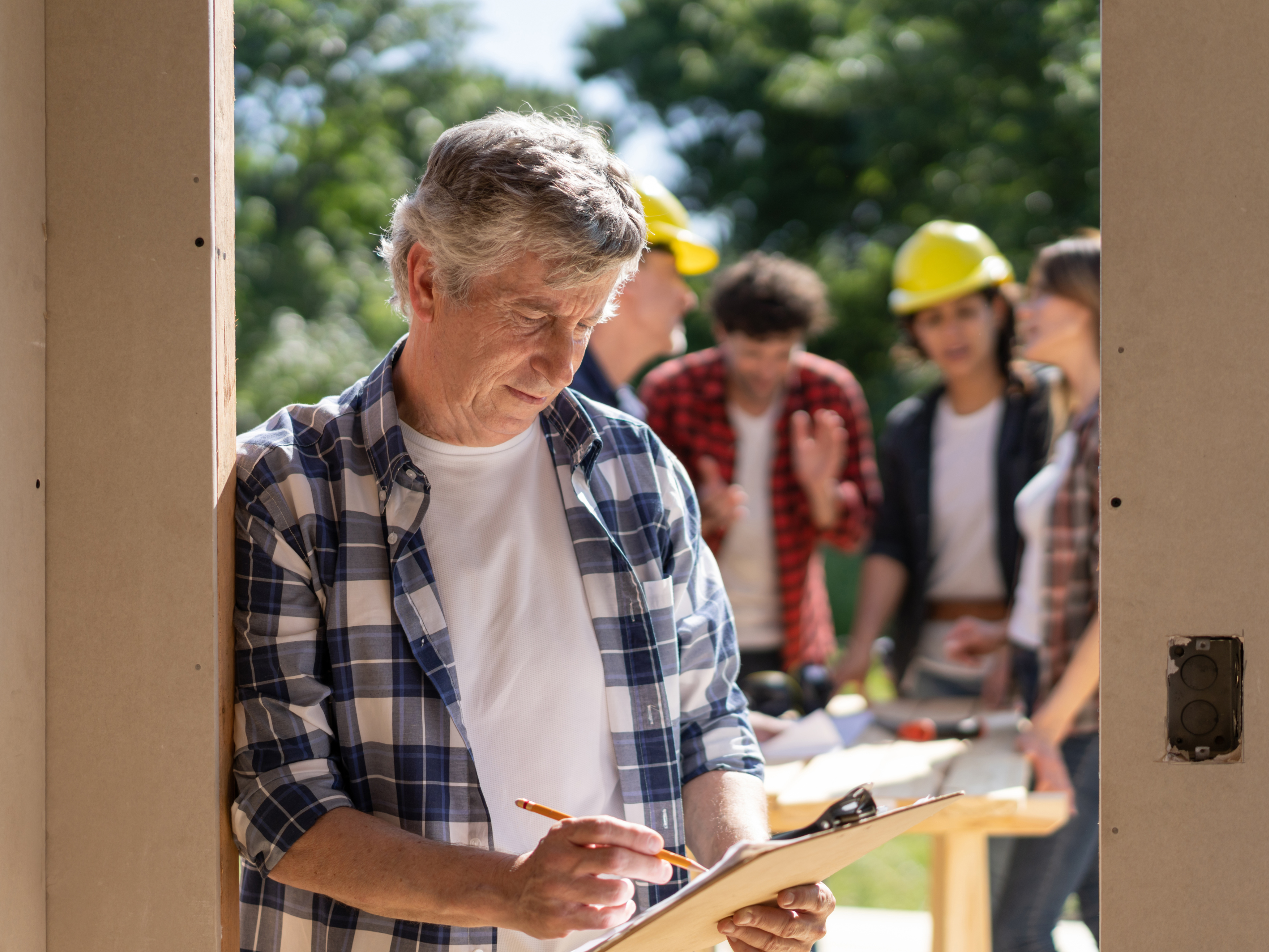 homeowner with a checklist